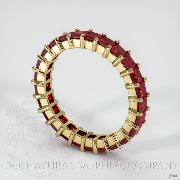 14K Yellow Gold Ruby Eternity Wedding Band