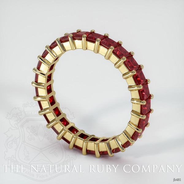 14K Yellow Gold Ruby Eternity Wedding Band