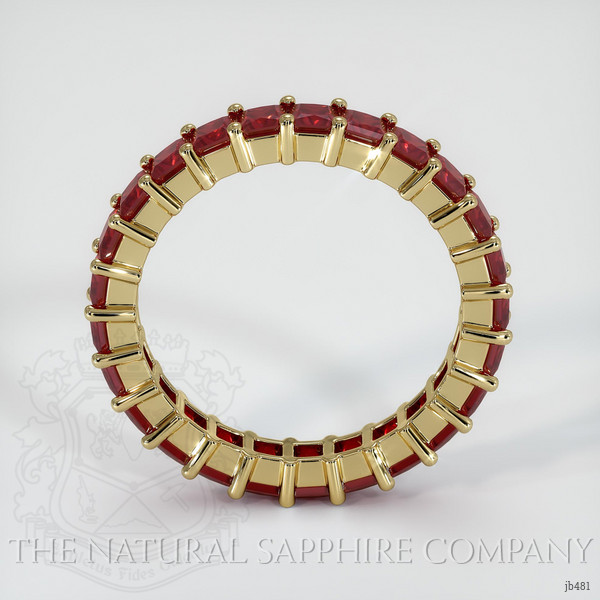 14K Yellow Gold Ruby Eternity Wedding Band