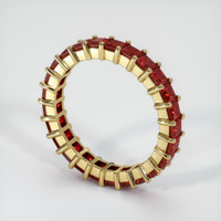 18K Yellow Gold Ruby Eternity Wedding Band Image