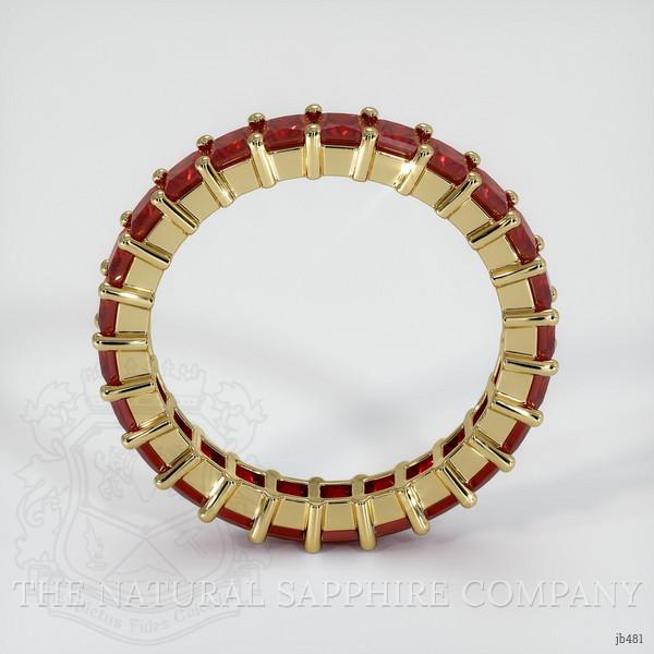 18K Yellow Gold Ruby Eternity Wedding Band