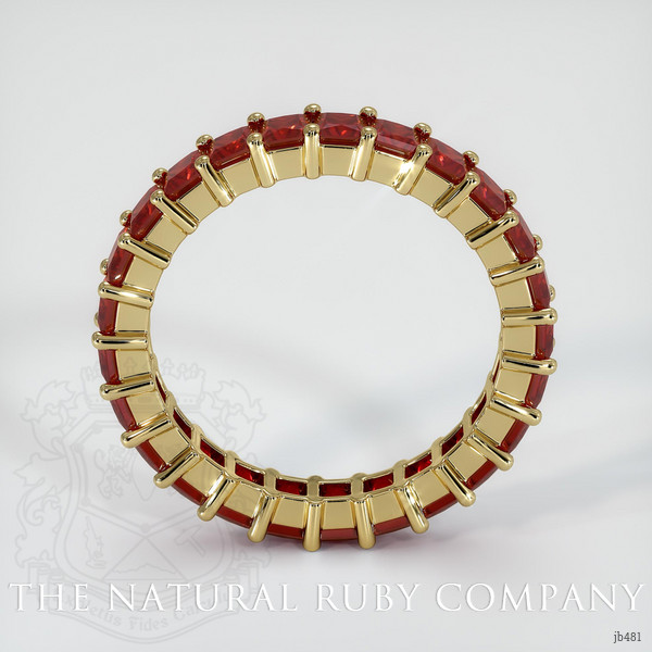 18K Yellow Gold Ruby Eternity Wedding Band