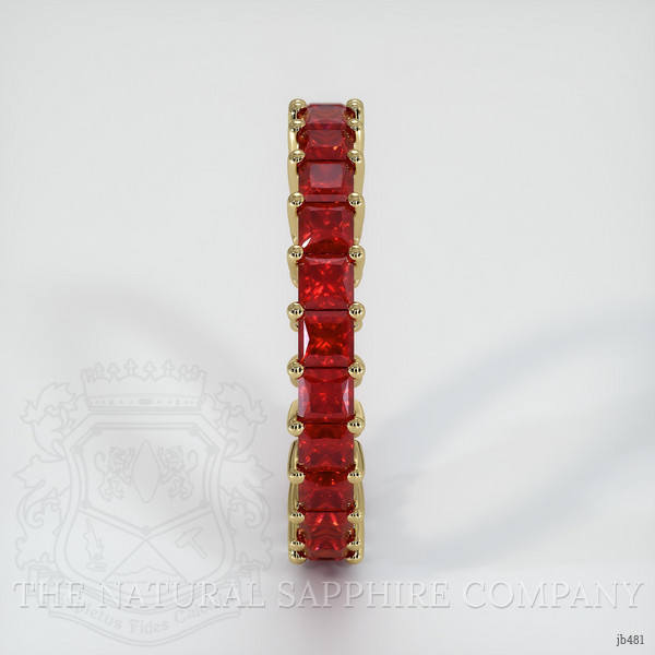 18K Yellow Gold Ruby Eternity Wedding Band