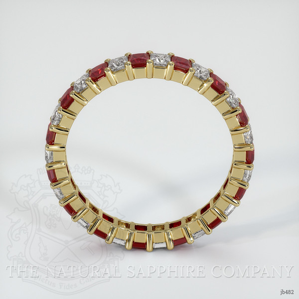 14K Yellow Gold Ruby and Diamond Eternity Wedding Band