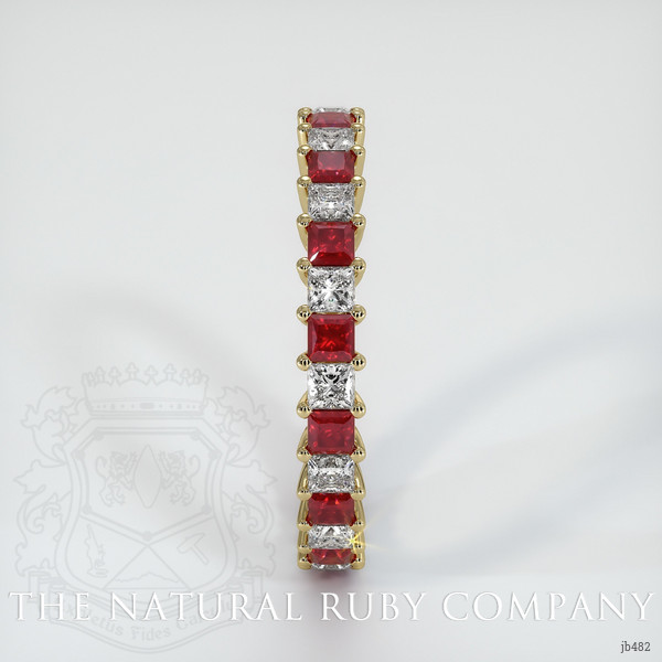 14K Yellow Gold Ruby and Diamond Eternity Wedding Band