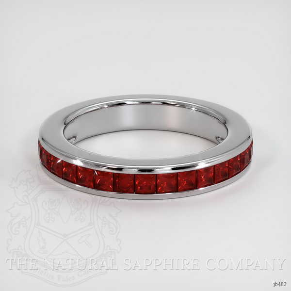 Platinum 950 Ruby Channel Wedding Band