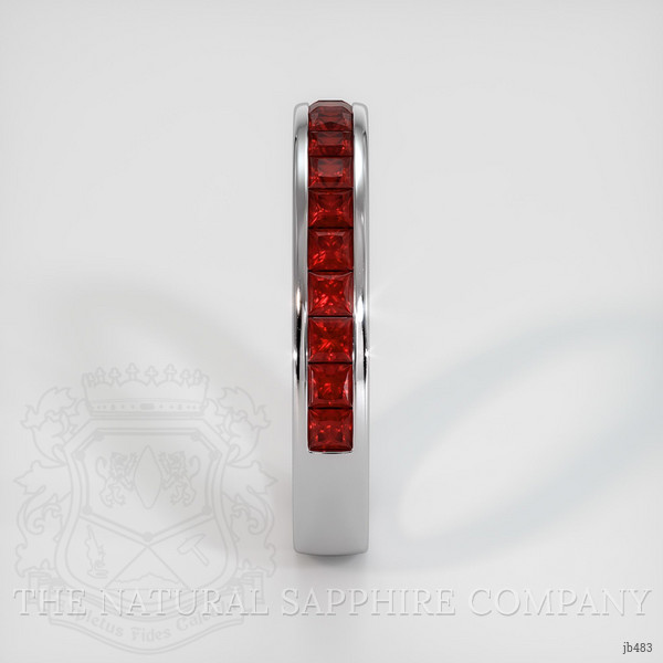 Platinum 950 Ruby Channel Wedding Band