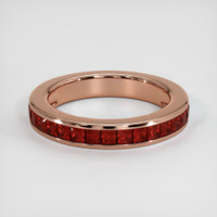 14K Rose Gold Ruby Channel Wedding Band Video