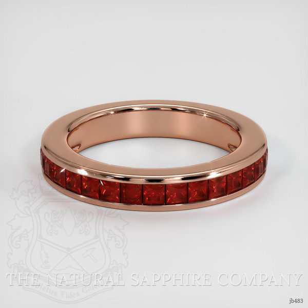 14K Rose Gold Ruby Channel Wedding Band