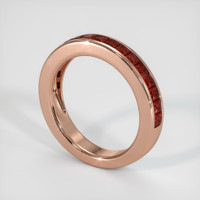 14K Rose Gold Ruby Channel Wedding Band Image