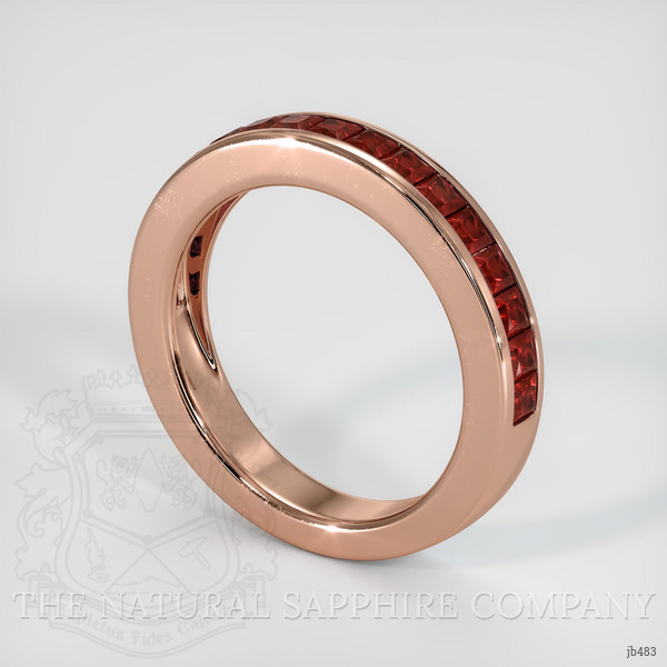 14K Rose Gold Ruby Channel Wedding Band
