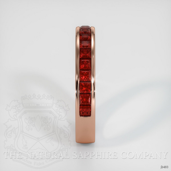 14K Rose Gold Ruby Channel Wedding Band