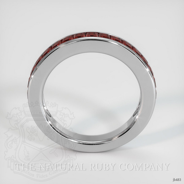 18K White Gold Ruby Channel Wedding Band