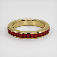 14K Yellow Gold Ruby Channel Wedding Band Video