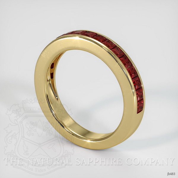 14K Yellow Gold Ruby Channel Wedding Band