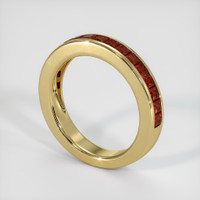 18K Yellow Gold Ruby Channel Wedding Band Image