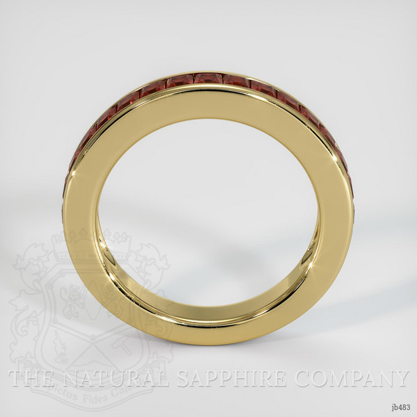 18K Yellow Gold Ruby Channel Wedding Band