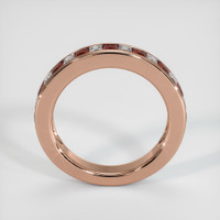 14K Rose Gold Ruby and Diamond Channel Wedding Band Image