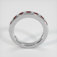 14K White Gold Ruby and Diamond Channel Wedding Band Image