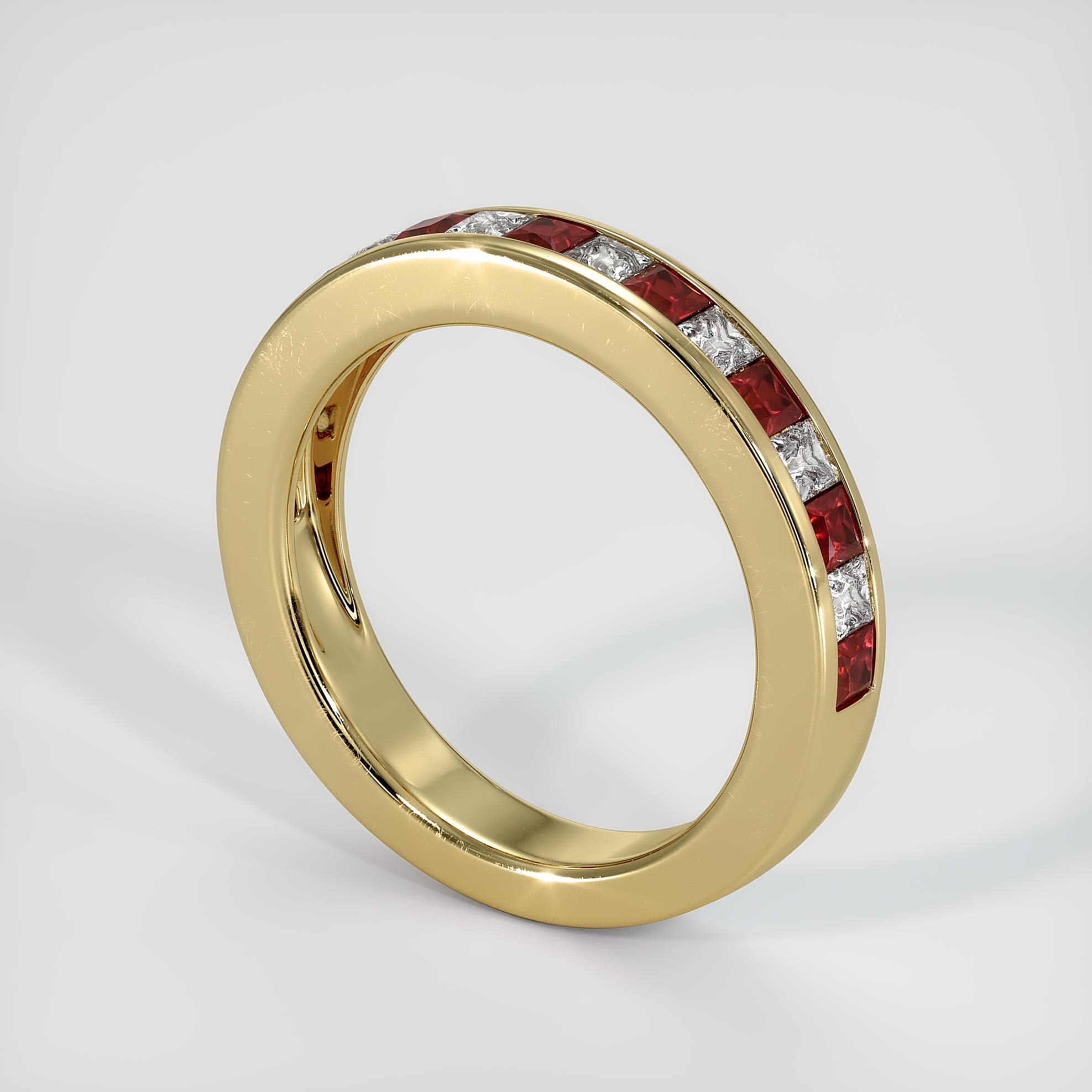 14K Yellow Gold Ruby Band #JB484Y14 | The Natural Ruby Company