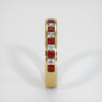 18K Yellow Gold Ruby and Diamond Channel Wedding Band Image