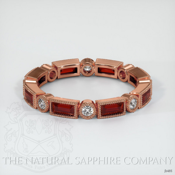 14K Rose Gold Diamond and Ruby Antique Style Wedding Band