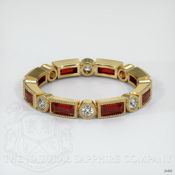 18K Yellow Gold Ruby and Diamond Antique Style Wedding Band
