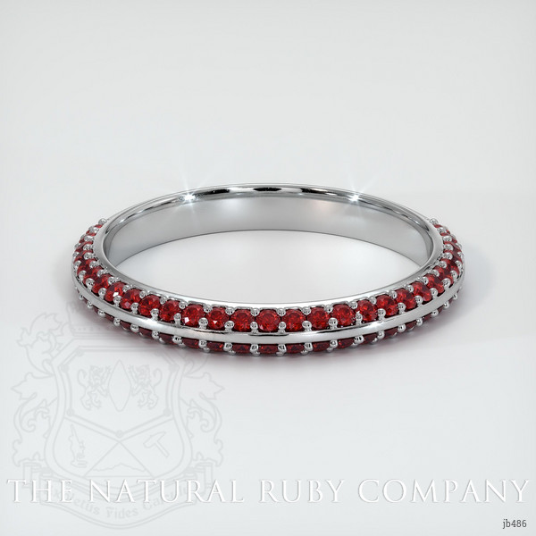 Platinum 950 Ruby Prong Wedding Band