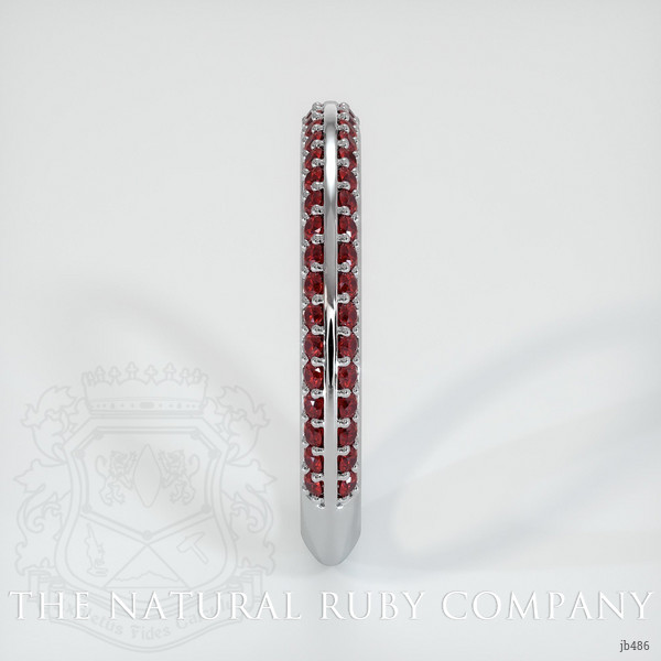 Platinum 950 Ruby Prong Wedding Band