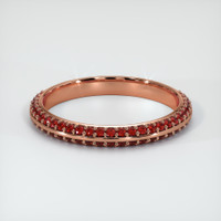 14K Rose Gold Ruby Prong Wedding Band Video