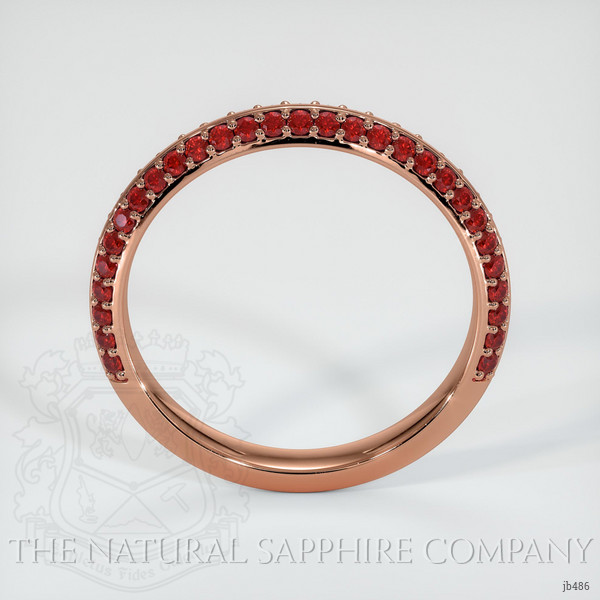 14K Rose Gold Ruby Prong Wedding Band