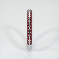 14K White Gold Ruby Prong Wedding Band Image