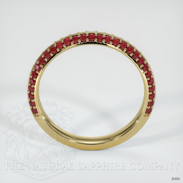 14K Yellow Gold Ruby Prong Wedding Band