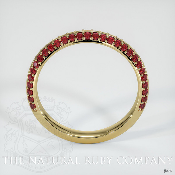14K Yellow Gold Ruby Prong Wedding Band