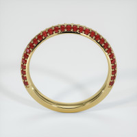 18K Yellow Gold Ruby Prong Wedding Band Image