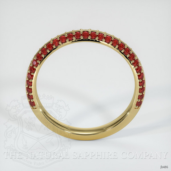 18K Yellow Gold Ruby Prong Wedding Band