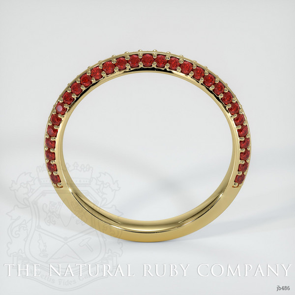 18K Yellow Gold Ruby Prong Wedding Band