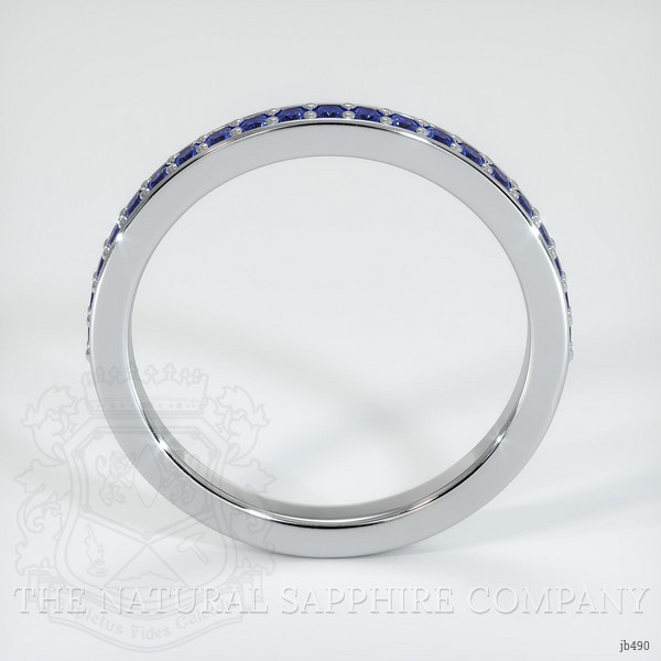 Platinum 950 Blue Sapphire Prong Wedding Band