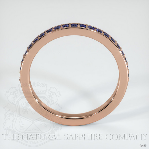 14K Rose Gold Blue Sapphire Prong Wedding Band