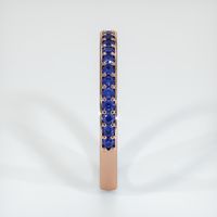 14K Rose Gold Blue Sapphire Prong Wedding Band Image