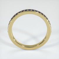 14K Yellow Gold Blue Sapphire Prong Wedding Band Image