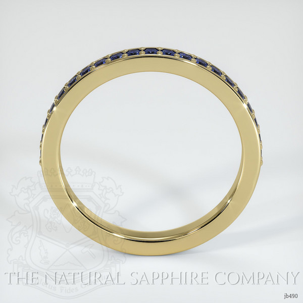 14K Yellow Gold Blue Sapphire Prong Wedding Band