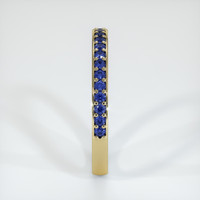 14K Yellow Gold Blue Sapphire Prong Wedding Band Image
