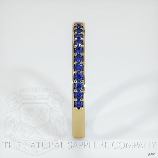 14K Yellow Gold Blue Sapphire Prong Wedding Band