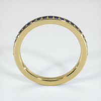 18K Yellow Gold Blue Sapphire Prong Wedding Band Image