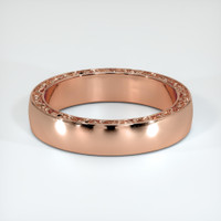 14K Rose Gold Men's Plain Band Video