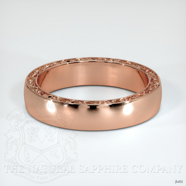 14K Rose Gold Men's Plain Band