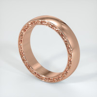 14K Rose Gold Men's Plain Band Image