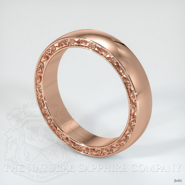 14K Rose Gold Men's Plain Band