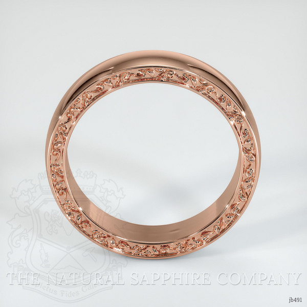 14K Rose Gold Men's Plain Band